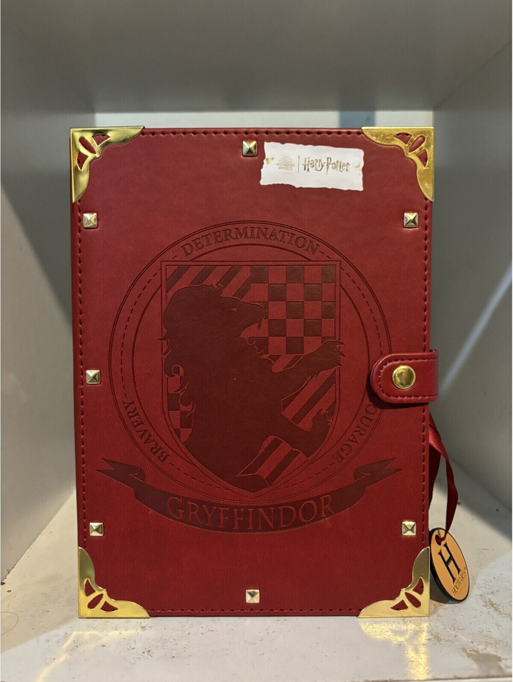 Harry Potter Gryffindor Hardcover Ruled Journal Red Pocket 240 Lined New WB New